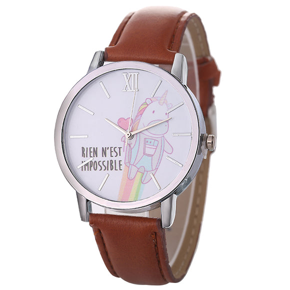 Cute Cartoon Leather Watch