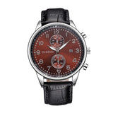 Black Strap Leather Watches