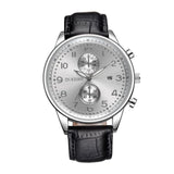 Black Strap Leather Watches