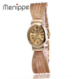 Steel Gold Bangle Watch