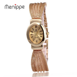 Steel Gold Bangle Watch