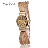 Steel Gold Bangle Watch