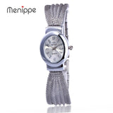 Steel Gold Bangle Watch