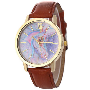 Unicorn Leather Wrist Watch