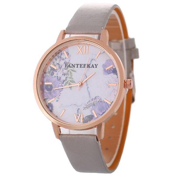 Flower Leather Watch