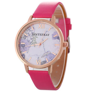 Flower Leather Watch
