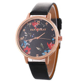 Butterfly Flower Leather Watch