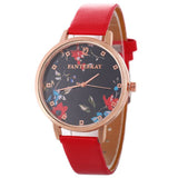 Butterfly Flower Leather Watch