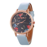 Butterfly Flower Leather Watch