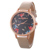 Butterfly Flower Leather Watch