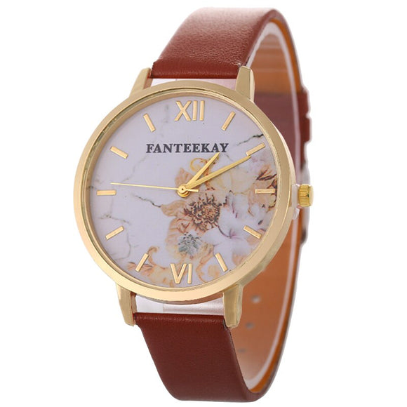 Flower Casual Leather Watches