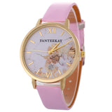 Flower Casual Leather Watches