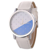 Saılıng Pattern Leather Watch