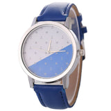 Saılıng Pattern Leather Watch