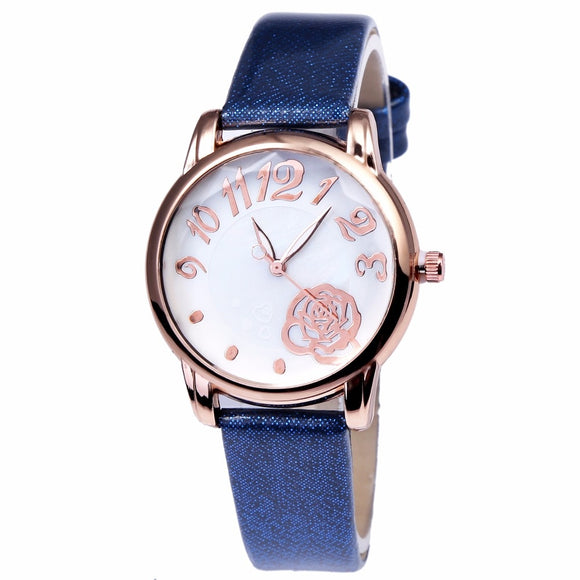 Leather Strap Women Watch