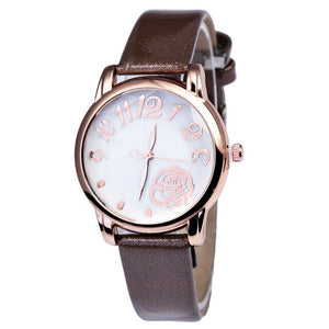 Leather Strap Women Watch