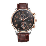 Black&Brown Strap Leather Watch