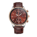Black&Brown Strap Leather Watch