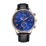Black&Brown Strap Leather Watch