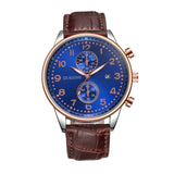 Black&Brown Strap Leather Watch